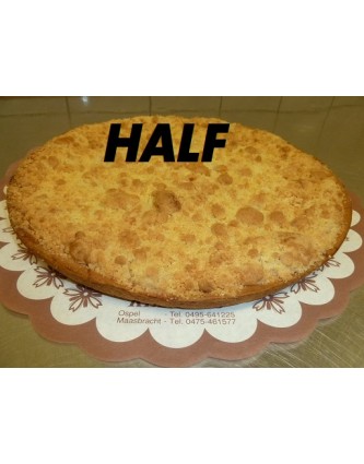 Kruimel appelvlaai half Kruimel appelvlaai half